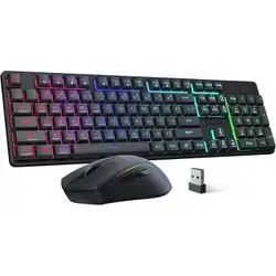 Redragon S107KS RGB Wireless Gaming Keyboard and Mouse Combo