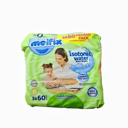 Molfix Baby Water Wipes (3 packs x 60 wipes)