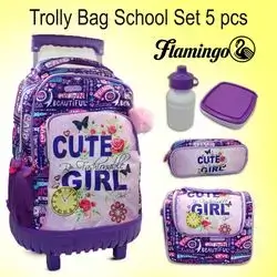 Trolley Bag School Set 5pcs