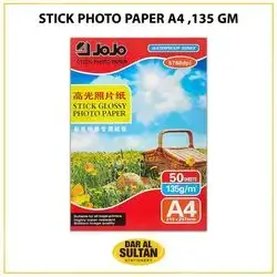 Stick Photo paper,glossy,135gm,50 sheets.