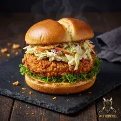 Zinger Burger with Sauce & Coleslaw
