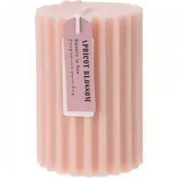 Koopman Candle Pillar Ribbed 7X10Cm 4A