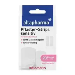 altapharma sensitive plaster 20 plasters 2types
