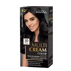 Multi Cream Permanent Intensive Hair Color Dye Care 42 EBONY BLACK _ JOANNA