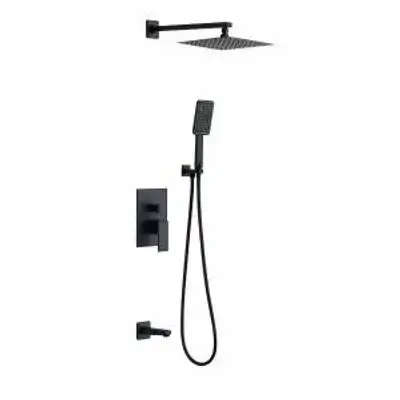 Duxxa Built-In Shower Set Square; Matte Black