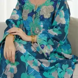 Satin Dress With Makhavir Pattern