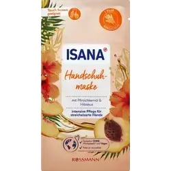 isana hand mask mit pfirsichkernol & hibiskus