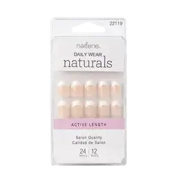 Daily Wear Natural Active Length Salon Quality 24 Nails 12 Sizes 22119 _ nailene