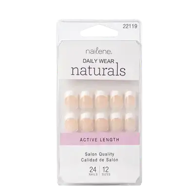 Daily Wear Natural Active Length Salon Quality 24 Nails 12 Sizes 22119 _ nailene
