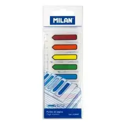 MİLAN Pack 120 transparent plastic arrow page markers