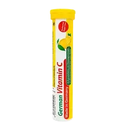 German Vitamin C Lemon Flavour Sugar Free 20 Effervescent Tablets _ T&D