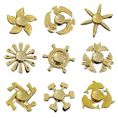 Gold Fidget Spinner (Random Metallic Style) – Metal Stress Relief Toy