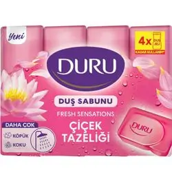 Duru Fresh Sensations Shower Soap – Flower Freshness (Çiçek Tazeliği) – 4 x 150g