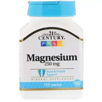 21st Century 21st Century, Magnesium, (110 No)//مغنيسيوم 250 ملجم 110 قرص 21سينشري