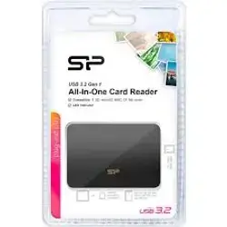 Silicon Power Memory Card Reader, External, Number of Slots 4, USB-A 3.0, Black,