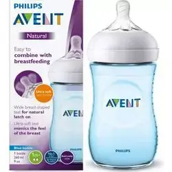 Avent, Natural Bottle 260 Ml, Blue