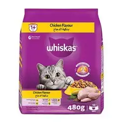 Whiskas Chicken Adult Cat Dry Food 1+ Year 480 Gm