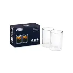Delonghi Double Wall Cold Brew Glasses, Set of 2, 7.4oz/220ml
