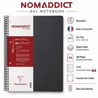 Notebook ,French ( A4) Size,160 pages.