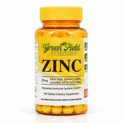 Green Field Nutritions Zinc 25mg – 100 Tablets