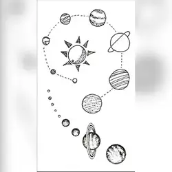 1 Sheet space universe temporary tattoo stickers tattoos