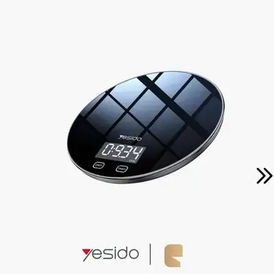 Yesido MG43 Digital Kitchen Scale 10kg High-Precision Smart Food Scale - Black/Stainless Steel