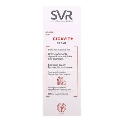 SVR Cicavit+ Creme Soothing Cream Fast-Repair Anti-Mark - 100ml | اس في ار كريم مرمم للبشرة مضاد للعلامات - 100 مل