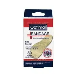 optimal bandage grid regular sterile- band aid ,30pcs