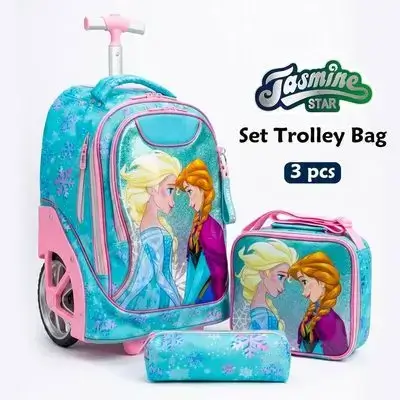 Jasmine Star 3-Piece Trolley School Bag Set