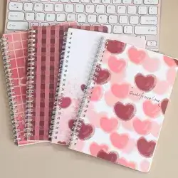 MOKA 4pcs/set A5 Spiral Notebook With Cute Cartoon Cover, 60 Sheets Lined Pages