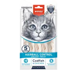 WANPY Skin & Coat Creamy Treat Tuna & Salmon For Cat 14g*5tubes
