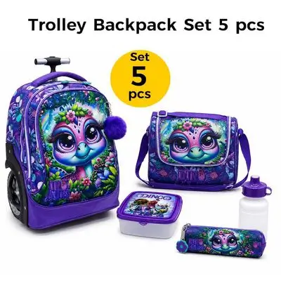 Trolley Bag School Set 5pcs
