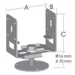 Pergola Post Bases - Adjustable