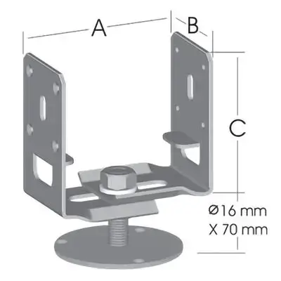 Pergola Post Bases - Adjustable