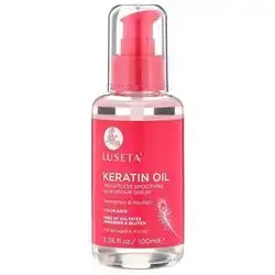 Luseta Keratin Hair Oil Serum for Color Treated Damaged & Dry Hair Strengthening & Nourishing, Keratin Hair Treatment Oil, Free of Sulfates, Paraben and Gluten 