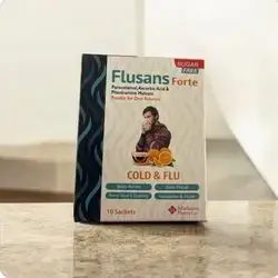 Flusans forte cold &flu free suger powder oral solution 10sachets