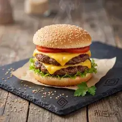 Double Beef Burger With Double Cheese