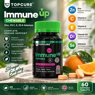 TOPCURE® Immune Up Chewable – 60 Tablets – Orange Sweet Taste