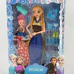 Fashion Princess Doll Set with Baby Doll and Accessories