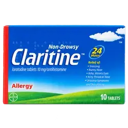 Claritine (Loratadine 10mg) Non-Drowsy 10 Tablets _ BAYER