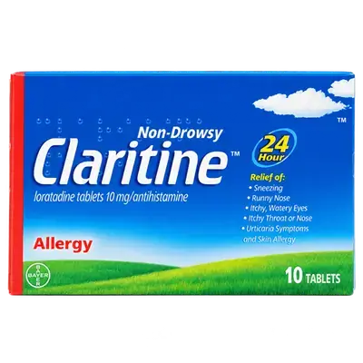 Claritine (Loratadine 10mg) Non-Drowsy 10 Tablets _ BAYER