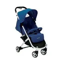 Lightweight Push-lock Stroller with Basket - Dark Blue