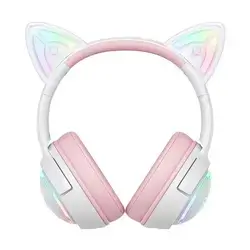 Onikuma GT838 Tri-Mode Wireless Headphone (White/Pink)