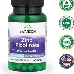 Swanson Zinc Picolinate 22mg immunity - 60 capsules Original