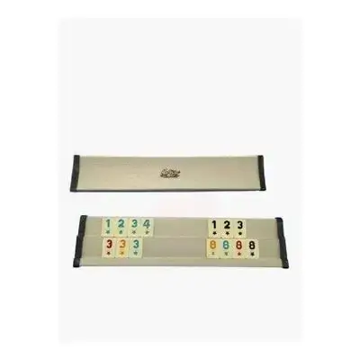 Okey - Wooden Curved Rummy Set - Light Beige