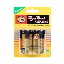 TIGER HEAD BATTERY LR20 DIZE D 1.5V