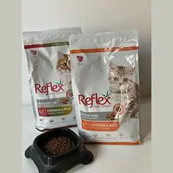Reflex Dry Cat Food Bags with Double Bowl