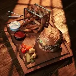 Pulled Beef Burger Set