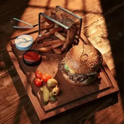 Pulled Beef Burger Set