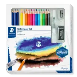 Staedtler 18-Piece Watercolour Set Red/Yellow/Green